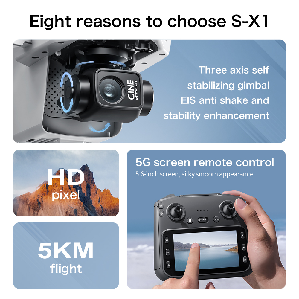 S-X1 MAX GPS Drone with 3-Axis - đánh giá và giá Drone Thermal Imaging